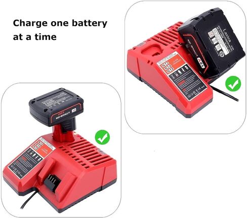 12V 18V Multi-Voltage Battery Charger Compatible with Mil-Waukee - Lasica 3.0A 12V/18V 48-59-1812 Rapid Charger Compatible with Mil-Waukee Lithium Heated Jacket Power Tool Battery Packs in Saudi Arabia