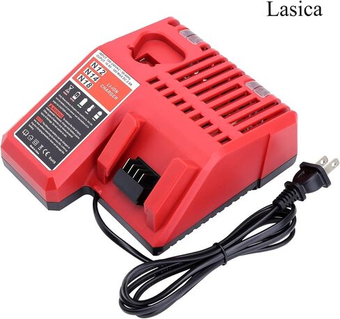 12V 18V Multi-Voltage Battery Charger Compatible with Mil-Waukee - Lasica 3.0A 12V/18V 48-59-1812 Rapid Charger Compatible with Mil-Waukee Lithium Heated Jacket Power Tool Battery Packs in Saudi Arabia
