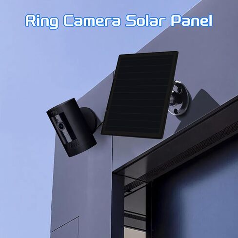 Solar Panel Charger for Ring Camera, Compatible with Ri ng Stick Up Cam Battery, Ring Spotlight Cam Battery, Not for Spotlight Plus/Pro, Waterproof, 6W Fast Charging (Black-2Pack) in Saudi Arabia