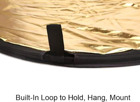 Foto&Tech 36"x47"/90x120CM 5-in-1 Collapsible Light Reflector/Diffuser Oval Multi-Disc (Translucent Silver Black Gold White) in Carry Bag for Studio Indoor/Outdoor Any Photography Situation in Saudi Arabia