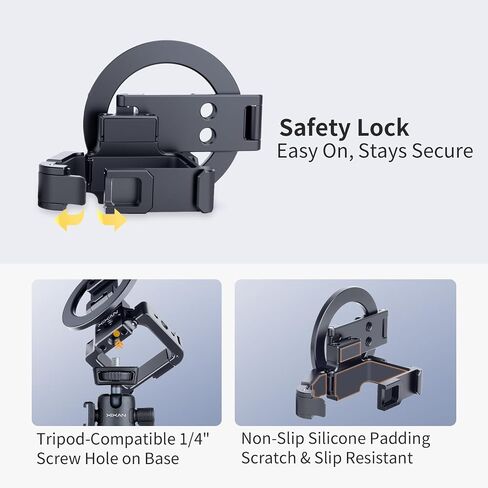 Magnetic Holder Mount Stand for DJI OSMO Pocket 4/3, Xtra Muse | Aluminium Expansion Cage with Cold Shoe & 1/4" Screw Mount, Pocket Accessories for Vertical Shooting/Teleprompter/Monitoring in Saudi Arabia
