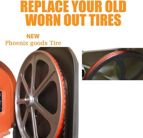 Urethane Band Saw Tires 14 inch x 1 inch x .095 inch 2 Pack fit Jet: JWBS-14DXPRO JWBS-14CS JWBS14OS Grizzly: G0457 G0555 G0555P G0555X G0580 T21005 G1019 G1019Z Powermatic: PWBS-14 PWBS-14CS in Saudi Arabia