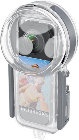 Sea Frogs SF-360-X5 Waterproof Housing for Insta360 X5, 50M/164FT Underwater Dive Case Compatible with Insta360 X5, Dual Dome 360° Invisible Lens Case for Diving Snorkeling Surfing in Kuwait