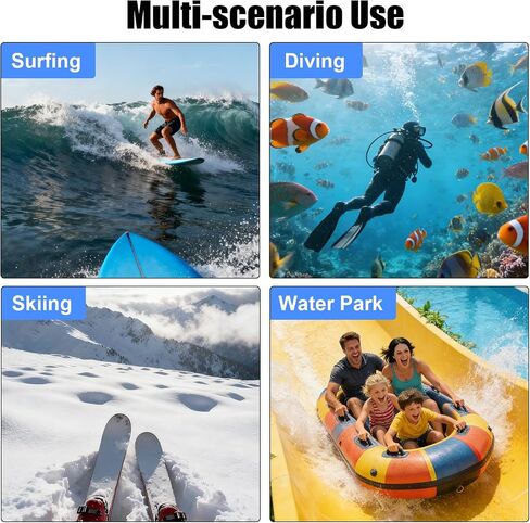 Invisible Dive Case Compatible for Insta360 X5, 60m/196ft Depths Waterproof Housing, Anti-Fog 360°Fully Underwater Protection, Action Camera Accessories for Diving, Surfing, Snorkeling, Skiing in Saudi Arabia