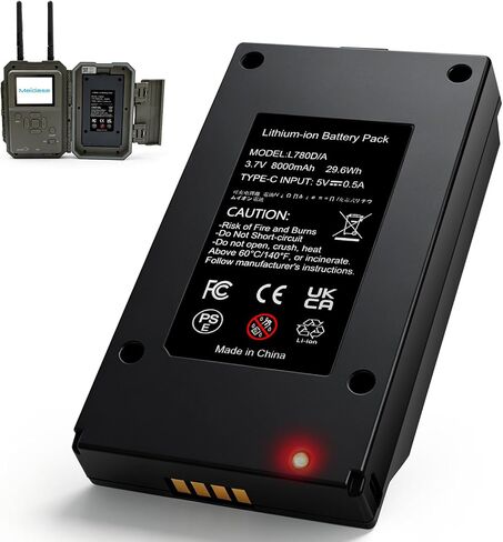 8000mah Replacement Battery for GardePro Trail Cameras L780D Battery | Compatible with GardePro Trail Cameras,Models E6 2.0 Pro, E8 2.0 Pro, R3 Pro, X66 Pro, Meidase P300 Pro, S965 Pro in Kuwait