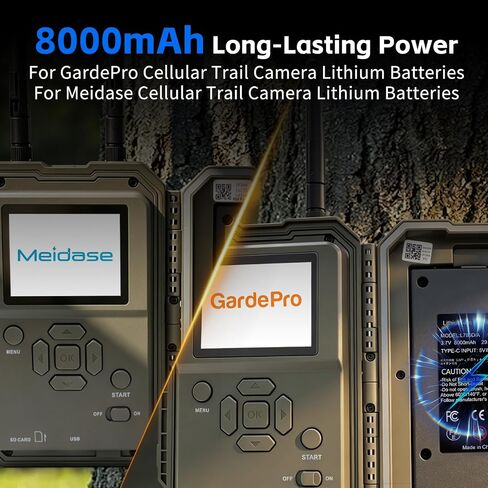 8000mah Replacement Battery for GardePro Trail Cameras L780D Battery | Compatible with GardePro Trail Cameras,Models E6 2.0 Pro, E8 2.0 Pro, R3 Pro, X66 Pro, Meidase P300 Pro, S965 Pro in Kuwait