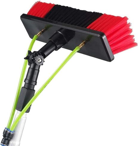 Cleaning Brush 3-12M Window Cleaning Pole, Window Cleaner Kit, Water/Hose Fed Pole, Window Cleaning Brush Equipment, Cleaning Photovoltaic and Solar Panels,7M Rod-30Cm Br in Saudi Arabia