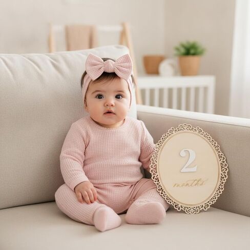Monthly Milestone Signs for Baby, 1–12 Month Baby Markers, Newborn Photography Accessories, Nursery Decoration (D29) in Kuwait