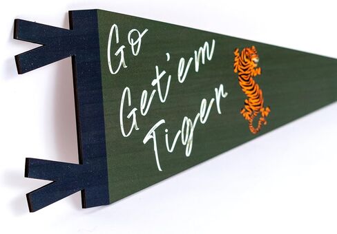 Gostman Go Get'em Tiger Wooden Photo Props | Jungle Theme Decoration for Baby Birthday Baby Shower Triangle Wall Sign with Tiger Graphic in Saudi Arabia