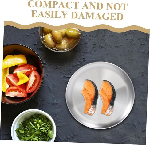 Beavorty 2PCS Artificial Fake Salmon Toy Fake Sashimi Salmon Fish Slice Artificial Sashimi decoraciones para uñas Desserts PVC Display Sushi Food Meat Model in Saudi Arabia