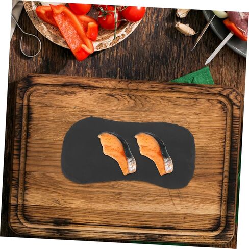 Beavorty 2PCS Artificial Fake Salmon Toy Fake Sashimi Salmon Fish Slice Artificial Sashimi decoraciones para uñas Desserts PVC Display Sushi Food Meat Model in Saudi Arabia