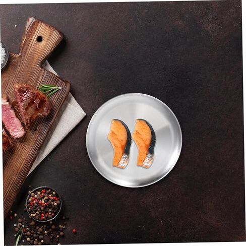 Beavorty 2PCS Artificial Fake Salmon Toy Fake Sashimi Salmon Fish Slice Artificial Sashimi decoraciones para uñas Desserts PVC Display Sushi Food Meat Model in Saudi Arabia