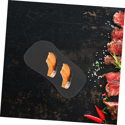 Beavorty 2PCS Artificial Fake Salmon Toy Fake Sashimi Salmon Fish Slice Artificial Sashimi decoraciones para uñas Desserts PVC Display Sushi Food Meat Model in Saudi Arabia