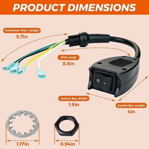 101610 Switch Cord Assembly for ProTeam Backpack Vacuum | Compatible with Super CoachVac, Power Start Components, Hook & Loop Strap, Heavy Duty Wiring, Maintenance Hardware in Kuwait