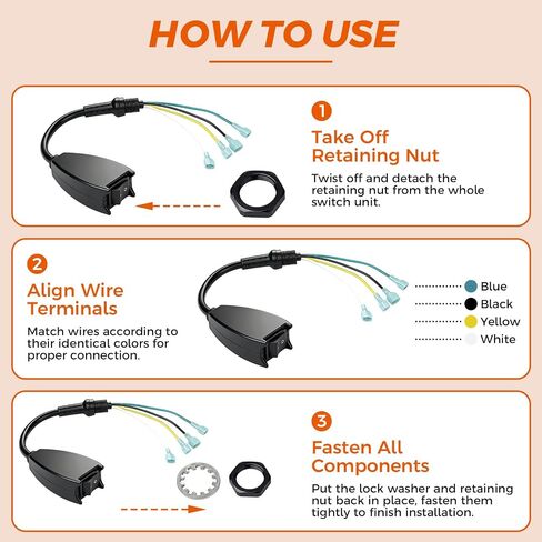 101610 Switch Cord Assembly for ProTeam Backpack Vacuum | Compatible with Super CoachVac, Power Start Components, Hook & Loop Strap, Heavy Duty Wiring, Maintenance Hardware in Kuwait