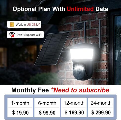 No WiFi Security Camera Outdoor with Powerful Spotlight, Color Night Vision | 4G LTE Cellular Solar Camera Outdoor Wireless, 2K Image, Phone Alert, Cloud/SD Storage, PTZ 360° View for Farm, Ranch, RV in Saudi Arabia