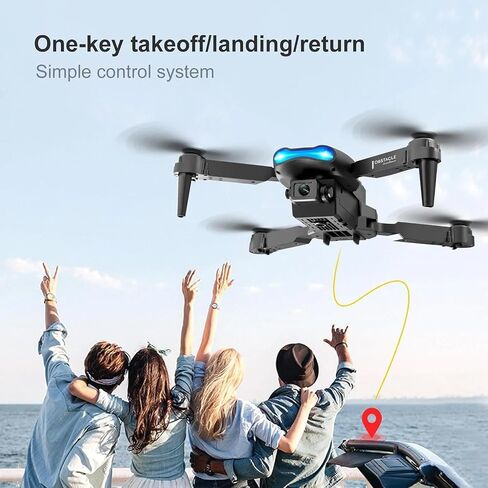 E99 Foldable Drone with Screen Controller 1080P HD Camera RC Quadcopter Altitude Hold Waypoint Flight 360° Flip Obstacle Avoidance Portable Mini Drone in Saudi Arabia