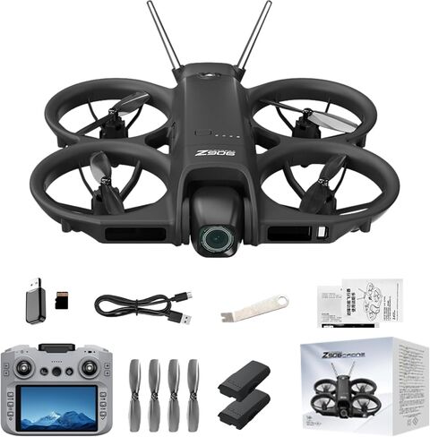Drone with HD Camera & 4.3 Inch Screen Remote, 3-Sided Obstacle Avoidance, WiFi FPV Quadcopter Altitude Hold Headless Mode & One-Key Return, Mini Portable Drones for Beginners Adults (Black) in Saudi Arabia