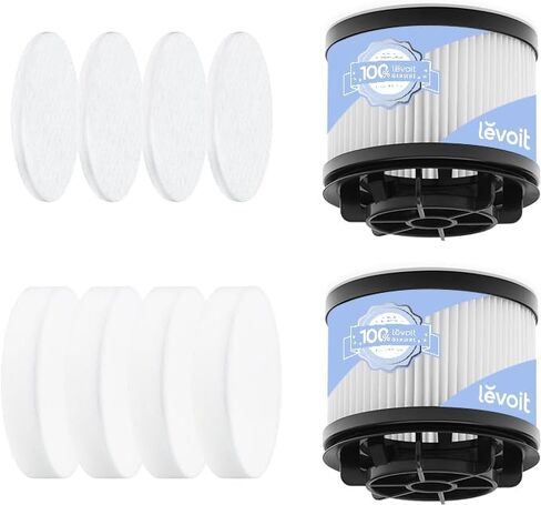 Levoit AERO Vacuum Cleaner Replacement Filter Set, 4 Pre-Motor Filters, 2 HEPA Filters, 4 Station Filters, White in Saudi Arabia