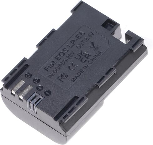 Fotga Decoded LP-E6 بطارية الدمية DR-E6 مع منفذ USB-C أنثى لكاميرا Canon EOS R R5 R5C R6 II R7 5DII 5DIII 5DIV 6D 6DII 70D 7D 7DII 80D 90D DSLR كاميرا SmallHD 501 502 702 شاشة (ليس لـ R6III / V) in Kuwait