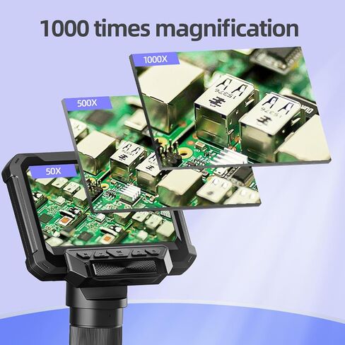 GOWENIC Digital Microscope, 1080P Video 10MP Picture 50X to 1200X Digital Microscope with 4.3 Inch Screen, Lights for Adults Students Boys Girls in Saudi Arabia