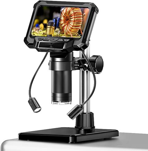 GOWENIC Digital Microscope, 1080P Video 10MP Picture 50X to 1200X Digital Microscope with 4.3 Inch Screen, Lights for Adults Students Boys Girls in Saudi Arabia