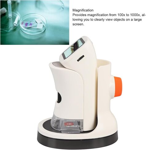 Portable Microscope with 2 Inch High Definition Colour Screen, HD 100X to 1000X, for Scientific Biology, Observation and Learning Kit in Saudi Arabia