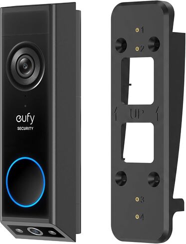 Vinyl Siding Mount for Eufy Doorbell Camera E340/C30/C31,Adjustable Angle Doorbell Wedge Corner Mounting Bracket Kit for Eufy E340,Camera Mount Solve Siding Tilt Problem(4" Standard Vinyl Siding Only) in Saudi Arabia