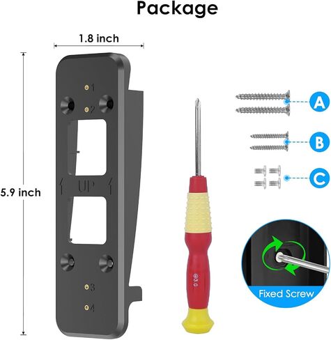 Vinyl Siding Mount for Eufy Doorbell Camera E340/C30/C31,Adjustable Angle Doorbell Wedge Corner Mounting Bracket Kit for Eufy E340,Camera Mount Solve Siding Tilt Problem(4" Standard Vinyl Siding Only) in Saudi Arabia