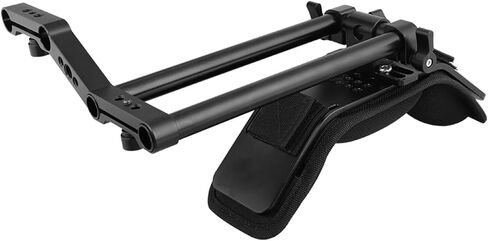 Camera Shoulder Mount Shoulder Rig Support Stabilizer Pad with 1/4-20 and 3/8-16 Mounting Plate in Aluminum Alloy Suitable for Mirrorless Cameras DSLRs Cinema Rigs Field Production in Saudi Arabia