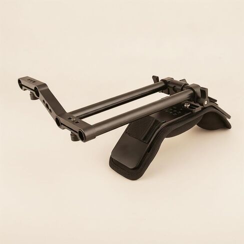 Camera Shoulder Mount Shoulder Rig Support Stabilizer Pad with 1/4-20 and 3/8-16 Mounting Plate in Aluminum Alloy Suitable for Mirrorless Cameras DSLRs Cinema Rigs Field Production in Saudi Arabia