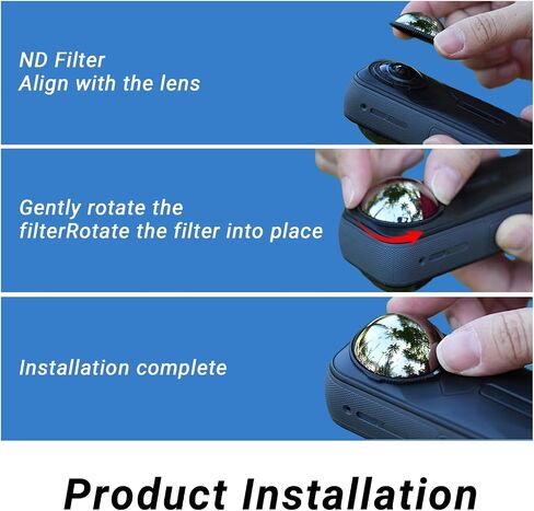 Insta 360 X5 ND64 Filter,6-Stop Light Reduction Lens,Auto-Detect,Neutral Density,Multicoated Optical Glass for X5 Action Camera Accessories(2 Pack) in Saudi Arabia