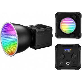 KS60R 60W Portable RGB LED Video Light, APP/Panel Control, 2700K-6500K, CRI 95+, COB Continuous Lighting for Photography, Video Recording, Studio, Live Streaming in Saudi Arabia