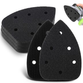 5 Pcs 6 Holes Foam Sanding Pads, Compatible with Ryobi Sander | Increasing Flexibility, Balancing Pressure, Mouse Detail Sanding Interface Pad with Hook and Loop Backing in Saudi Arabia