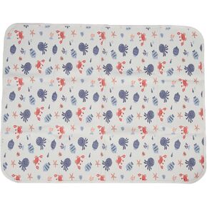 Pad, Washable Bedwetting Pads for Toddler, Organic Cotton rpad with Cute Pats, 70x90cm Leakproof Mattress or for Bassinet Crib Tl (Submarine Model) in Saudi Arabia