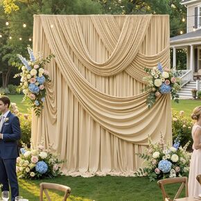 50ftx12ft Dusty Pink Backdrop Curtain for Wedding Party 10 Panel 12FT Tall | Wrinke Free Dusty Pink Backdrop Drapes Silky Draping Fabric Photo Back Drop Cloth for Baby Shower Photography Background in Saudi Arabia