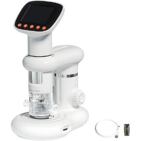 Digital Microscope 1000 X Handheld Magnifier with HD Display, Camera Function and 32 GB Micro SD Card, Adjustable Focus, Built-in Lighting, Ideal for Science Exploration, Includes Accessories in Saudi Arabia