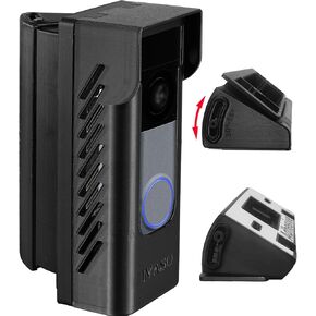 Anti-Theft Protective Mounting Bracket for Ring Wired Doorbell 2nd Gen 2K | Impact-reduce on Door or on Wall Doorbell Holder with Adhesive No-drill & Screw-in Optional anti-glare anti-splash in Saudi Arabia