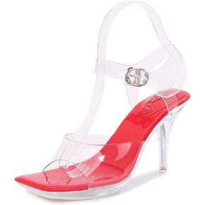 Women Clear Ankle Strap Heels Slingback Platform Sandals in Saudi Arabia
