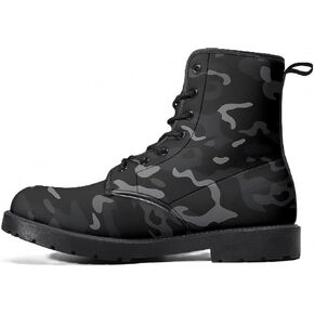 Women Ankle Boots Leopard Gradient Print Butterfly Flower Starry Sky Color-blocked Combat Booties Platform Lightweight Leather with Jeans Dress Skirts Travel Party Halloween Christmas in Saudi Arabia