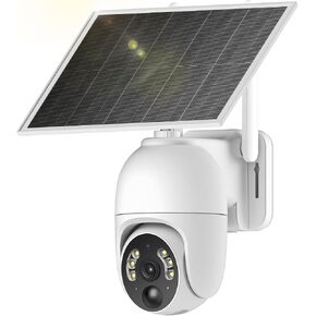 Oculview Security Camera Outdoor, Wireless Solar Powered, 360° Live View, 2K Color Night Vision, White | 360° Live View, 2K Color Night Vision in Saudi Arabia