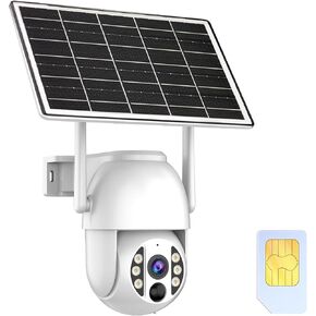 JOOAN 2K Solar 4G LTE Security Camera for Remote Areas, No WiFi, No Power | Built-in SIM Card, Protect Farms, Ranch, Construction Sites & Cabins Anywhere, 360° PTZ, 2-Way Audio, Human Detection in Kuwait
