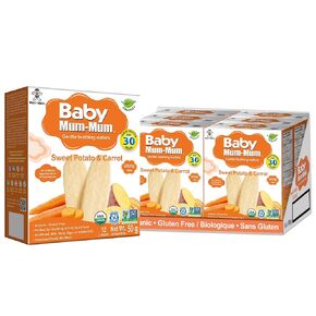 Baby Mum-Mum Organic Gentle Teething Crackers, Blueberry & Goji Berry, Super Berry, Sweet Potato & Carrot Variety Pack | 24 Count (Pack of 3) | Gluten Free, Allergen Free, Non-GMO in Saudi Arabia