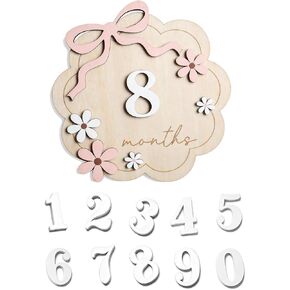 Monthly Milestone Signs Double-Sided Newborn Sign Photo Props Growth Tracker Milestone Signs for Newborns Decor and Photography in Saudi Arabia