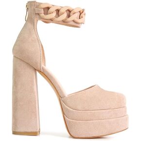 Golden Hour Showstopper Chain Embellished High Platform Sandals in Saudi Arabia
