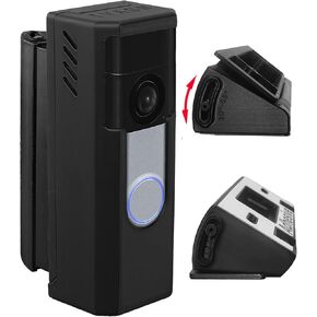 Adjustable Angle Mount for Ring Battery Doorbell/Plus/Pro 2026 Model 2 Gen | 30° to 55° Ring Rotatable Cradle, No-Drill Adhesive & Screw-in secure 2 in 1 Doorbell Holder with Security Screws in Saudi Arabia