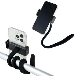 Stroller Phone Holder, Portable Flexible Cell Phone Holder Stand with Non-skidding Arm Grip Soft Alloy Phone Clamp Stroller Accessories for Baby Buggy Desk Handlebar Treadmill Pushchair in Saudi Arabia