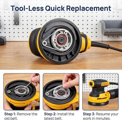 Random Orbital Sander Belt, 2 Pack N430442 903373 Replacement Drive Belt | Compatible with CMEW231 DCW210B DCW210P1 DWE6420 DWE6421 DWE6423K, Fits for 332 333 334 335 343 344 Palm Sander Models in Kuwait