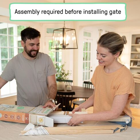 Ingenuity The Doorway 36S Series Custom Collection, Safety Pet & Baby Gate, 30"-36" Wide, 28" Tall, Pressure or Hardware Mounted, Install Wall to Wall in Doorway, Natural Wood Panels Ready for Paint in Saudi Arabia
