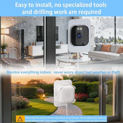 fanxiang 3MP 2K Window Camera, WiFi Bluetooth Indoor Outdoor | for Home Security, AI Color Night Vision, 24/7 Recording, 2-Way Talk, Quick Install, No Drill, RTSP/ONVIF Supported in Saudi Arabia